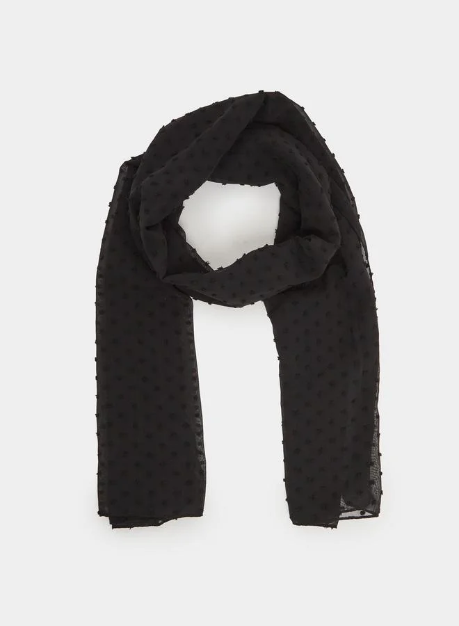 Styli Black Dobby Scarf